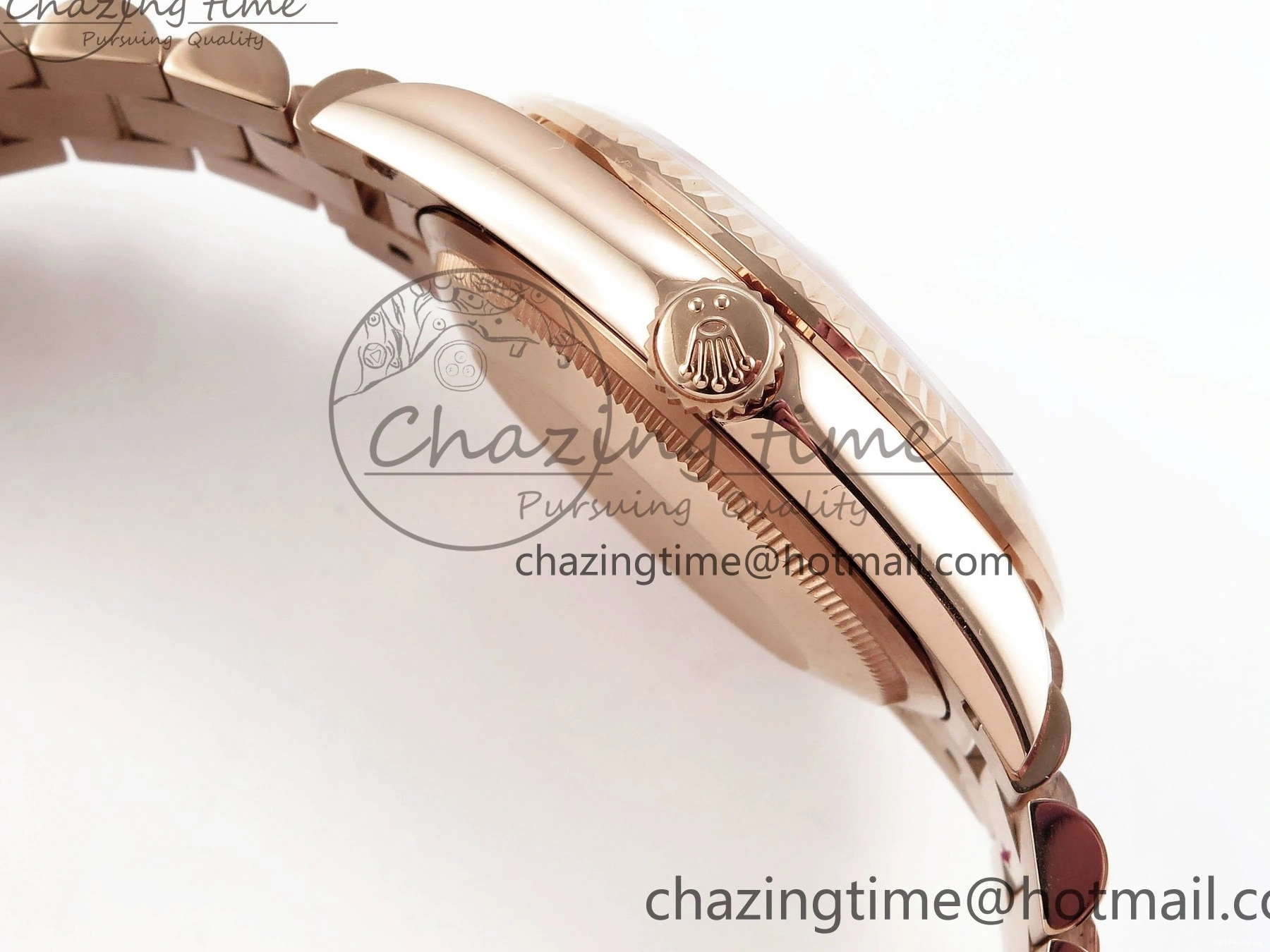 0523 OdorResistant Day Date 36 RG TWSF Best Edition White Diamonds Dial on RG Bracelet A 1610